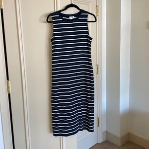 GAP midi size small fitted striped dress
